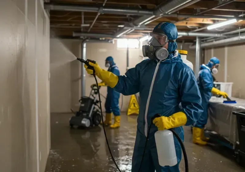 Basement Sanitization and Antimicrobial Treatment process in Mundelein, IL