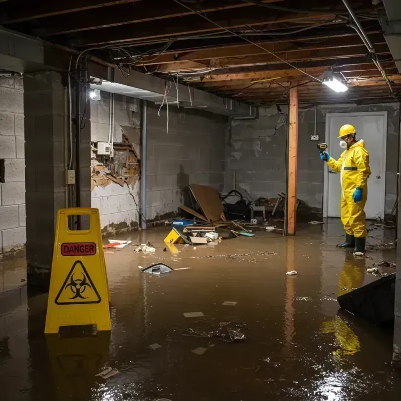 Flooded Basement Electrical Hazard in Mundelein, IL Property